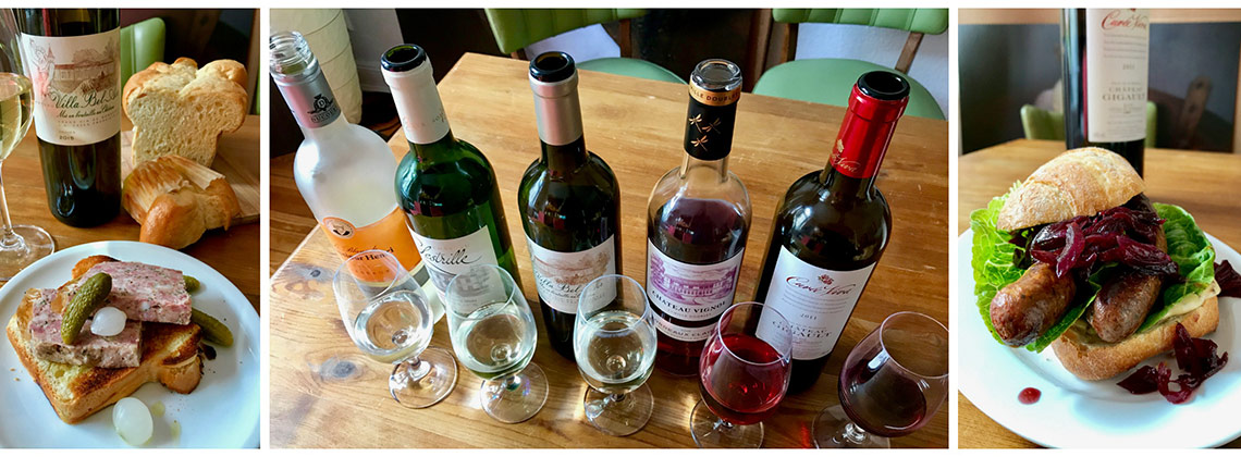 Stevan Paul bringt Bordeaux-Wein und Wurst auf den Tisch