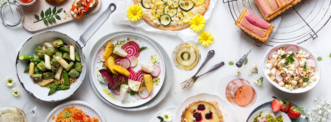Introducing the Springtime Table with vegetarian & vegan recipes