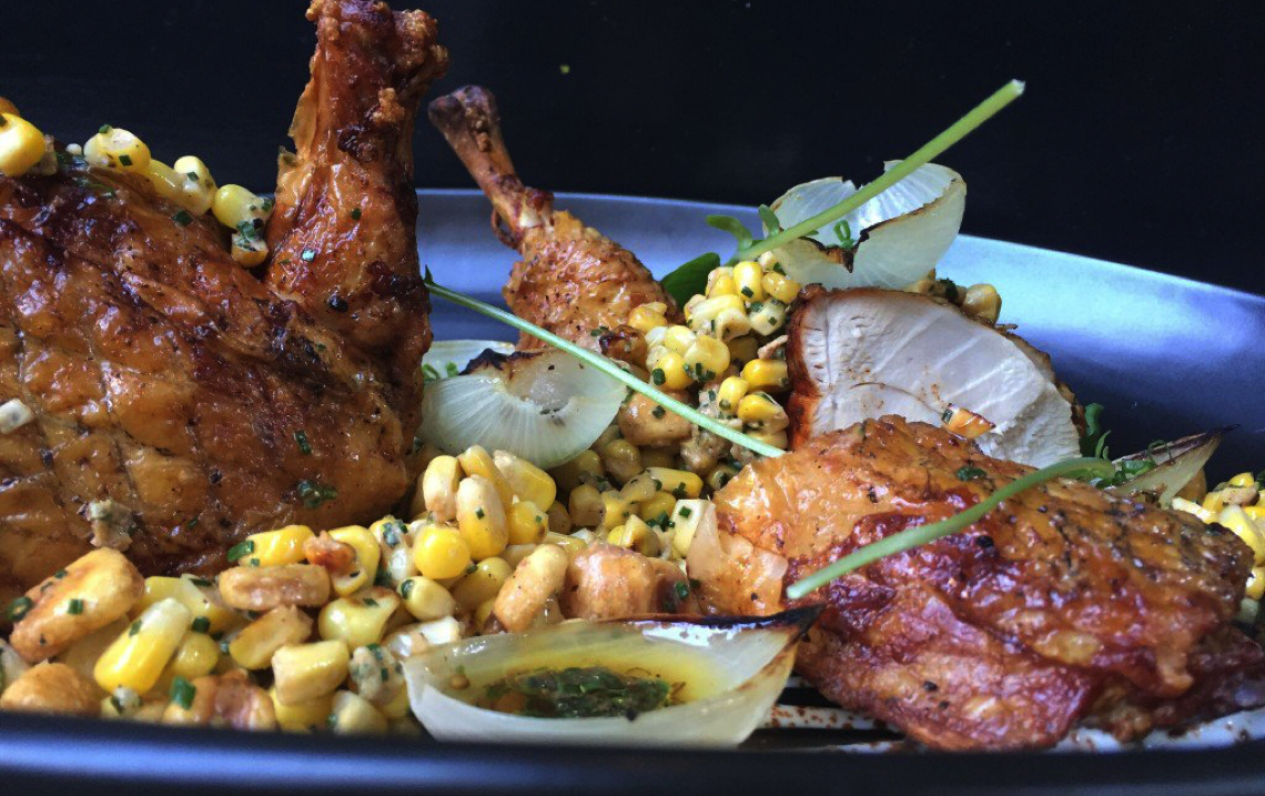 Chef Justin Smillie’s Smoked Chicken and Seared Corn Recipe